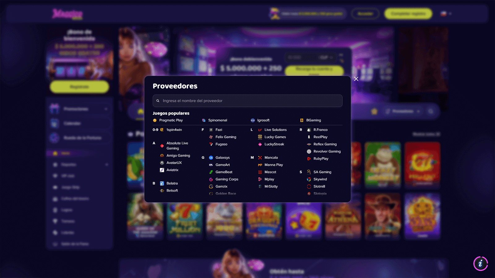 Desarrolladores de juegos de casino Maggico