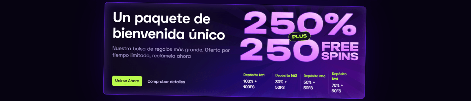 Paquete de bienvenida de Immersion Casino en Chile