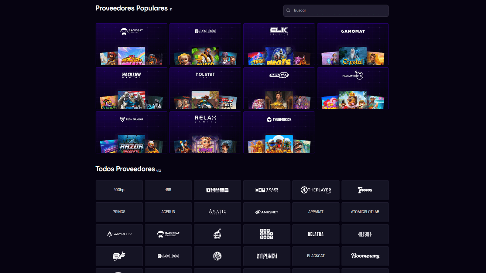 Proveedores de juegos en el casino Immerion en Chile