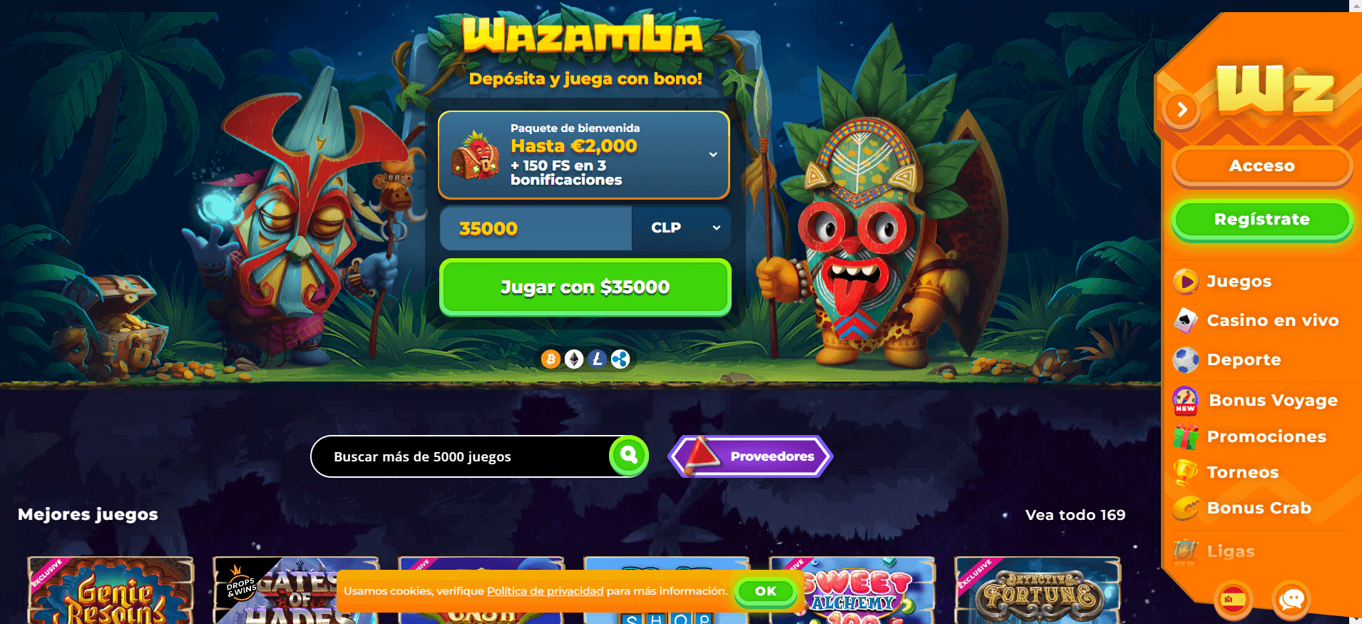 wazamba chile casino